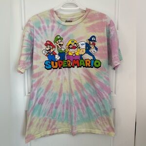 Nintendo Super Mario Tie-Dye T-Shirt - Multicolour Pastel